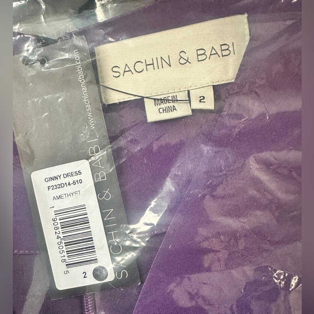 Sachin + Babi Ginny Dress, Size 2 in Purple - Picture 6 of 7